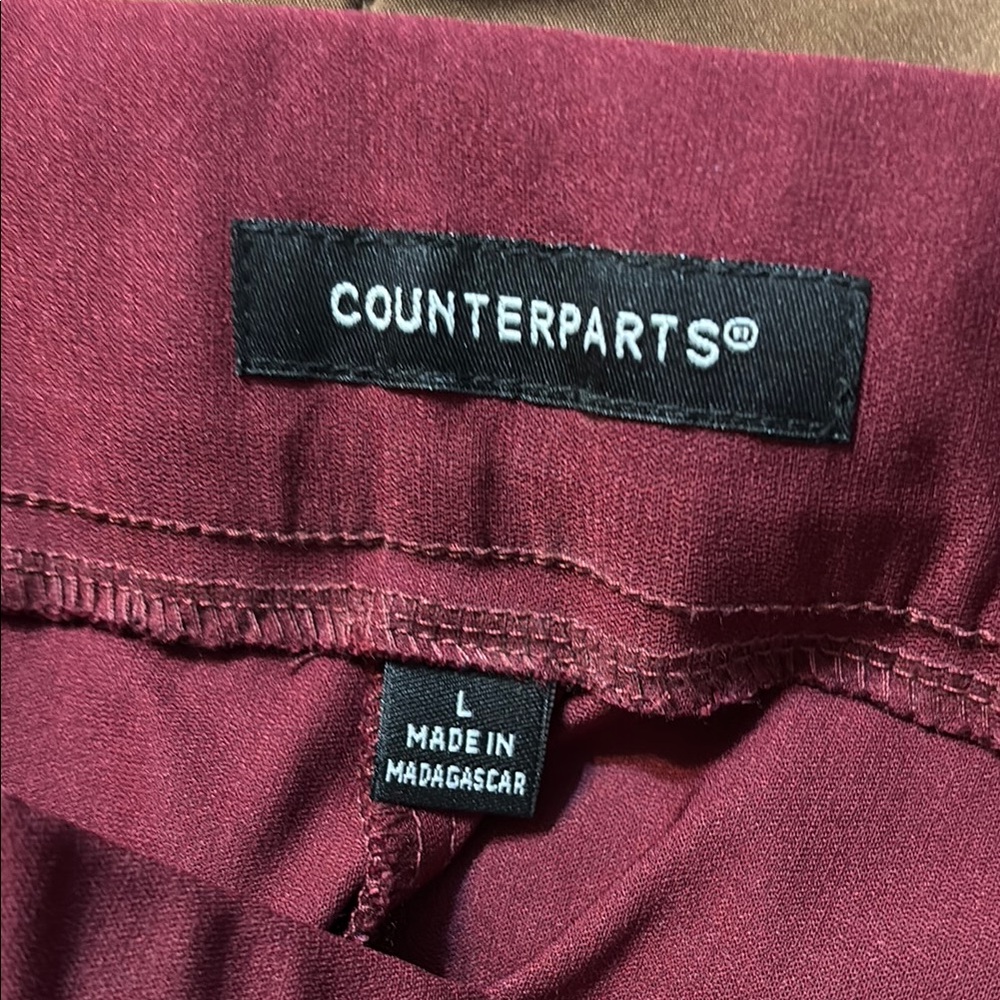 Women's Burgundy Pants - Picture 3 of 3